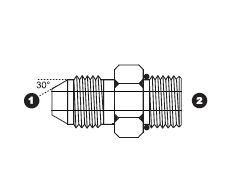 9277-06-04 Adaptall Carbon Steel -06 Male JIS x -04 Male SAE O-Ring Boss Adapter