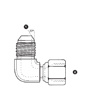 9292-06-06 Adaptall Carbon Steel 90 deg. -06 Male JIS x -06 Female JIS Swivel Elbow