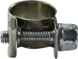 93011 (93-011) Midland Lined Mini Band Clamp - Clamp Range: .41" to .47" / 10.5mm to 12mm - 304 Stainless Steel