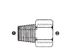 9325-02-06x1.0 Adaptall Carbon Steel -02 Male NPT x 6X1.0 Female Metric Solid Adapter