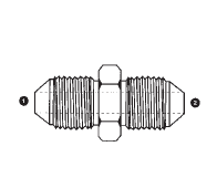 9336-16-16 Adaptall Carbon Steel -16 Male JIS x -16 Male JIS Adapter 