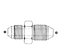 9337-06-06 Adaptall Carbon Steel -06 Male JIC x -06 Male JIS Adapter