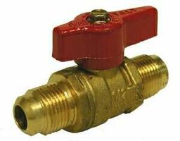 943343 Midland Gas Ball Valve - Regular Port - 1/2" Male Flare x 1/2" Male Flare - Brass