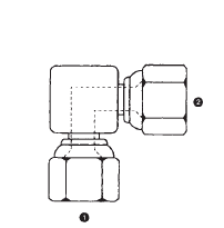 9355-06-06 Adaptall Carbon Steel 90 deg. -06 Female JIC x -06 Female JIC Swivel Elbow