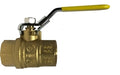 940171L (940-171L) Midland Full Port Locking Handle Ball Valve - 1/4" Female NPT x 1/4" Female NPT - Brass