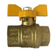 940172T (940-172T) Midland Full Port Butterfly Handle Ball Valve - 3/8" Female NPT x 3/8" Female NPT - Brass