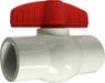 940299 (940-299) Midland Full Port PVC Ball Valve - 2" Socket Slip x 2" Socket Slip - White PVC