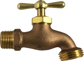 942171 (942-171) Midland Hose Bibb - 3/4" Male Pipe Inlet x 3/4" Male GHT Outlet - Brass