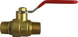 944110 (944-110) Midland Forged Mini Ball Valve - 3/8" Male Pipe x 3/8" Male Pipe - Brass