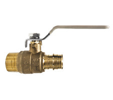 945631LF Midland Lead Free PEX Ball Valve - Male Adapter PEX Valve - 1/2" Male Pipe x 1/2" C/E PEX - Brass