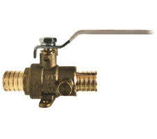 945651LF Midland Lead Free PEX Ball Valve - PEX Drain Valve - 3/4" PEX x 3/4" PEX - Brass