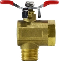 947113 (947-113) Midland Right Angle 90° Elbow Ball Valve - 1/2" Female NPT x 1/2" Male NPT - Brass