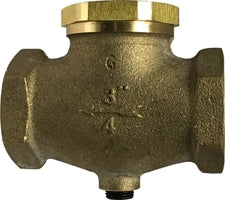 947145 (947-145) Midland In-Line Check Valve - Vertical or Horizontal - 1" Female Pipe x 1" Female Pipe - Brass