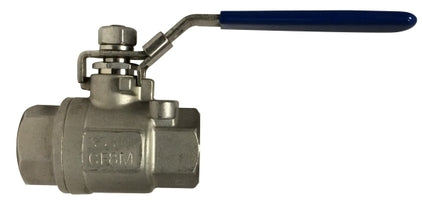 949172 (949-172) Midland Full Port Two-Piece Ball Valve - 2000 PSI - Locking Handle - 3/8" Female NPT x 3/8" Female NPT - 316 Stainless Steel