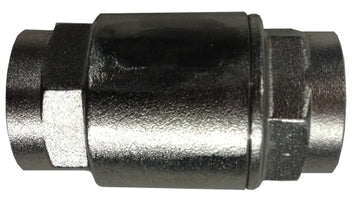 949442 (949-442) Midland Two-Piece Barrel Type Spring Check Valve - 3/8" Female NPT x 3/8" Female NPT - Stainless Steel