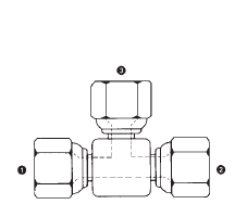 9555-12-12-12 Adaptall Carbon Steel -12 Female JIC x -12 Female JIC x -12 Female JIC Swivel Tee