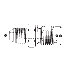 9605-04-LL06-10 Adaptall Carbon Steel -04 Male JIC x LL06 Male Metric Dual Purpose Adapter