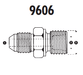 9606-12-S16-24 Adaptall Carbon Steel -12 Male JIC x S16 Metric Male DIN (Heavy Duty) Adapter