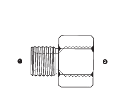 9638-18x1.5-14x1.5 Adaptall Carbon Steel 18mm Male Metric x 14mm Female Metric Solid Adapter