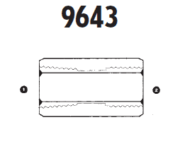 9643-04-12x1.5 Adaptall Carbon Steel -04 Female NPT x 12mm Female Metric Solid Adapter