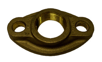 970207 Midland Lead Free Water Meter Flange Oval - 1-1/2" - Brass