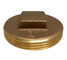 970331 (970-331) Midland Square Head Cleanout Plug - 6" Male Pipe - Cast Brass