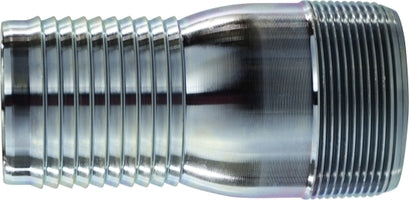 CNT-1200-SP Midland King Combination Hose Nipple - 12" Hose Barb x 12" Male Pipe - Zinc Plated Steel