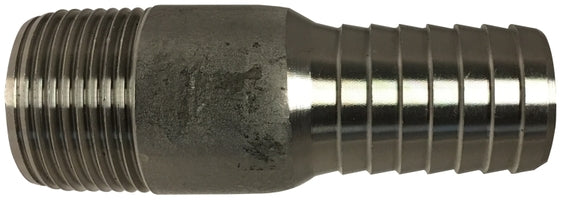 973930SS Midland Male Insert Fitting - 1" Insert x 1-1/4" Male Pipe - 304 Stainless Steel