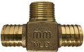 973971LF Midland Lead Free Male Branch Tee Insert Fitting - 1" Insert x 1" Insert x 1" Male Pipe Branch - Bronze