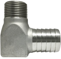 973982SS Midland 90° Elbow Insert Fitting - 1" Insert x 1" Male Pipe - 304 Stainless Steel