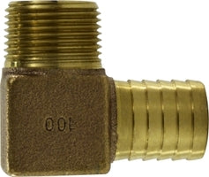 973981 (973-981) Midland 90° Elbow Insert Fitting - 1" Hose Barb x 3/4" Male Pipe - Bronze