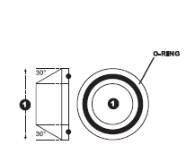 9777-08 Adaptall Carbon Steel -08 BSPP Flat-Face 30 deg. Sealing Seat(HIAB)
