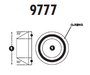 9777-08 Adaptall Carbon Steel -08 BSPP Flat-Face 30 deg. Sealing Seat(HIAB)