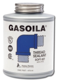 983100 Midland Gasoila Soft Set Thread Sealant with PTFE - 1/4 pt with Brush