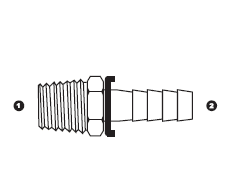 9915-08-06 Adaptall Carbon Steel -08 Male BSPT x -06 Push-on Hose Barb 