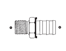 9920-06-06 Adaptall Carbon Steel -06 Male BSPP x -06 Push-on Hose Barb 
