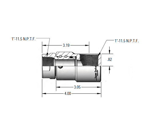 9SS16DBFP100XFP100-NI-90V by Super Swivel | 25100-NI-90V | Super Duty Swivel | 1-11-1/2 Female Pipe NPTF x 1-11-1/2 Female Pipe NPTF | 90° Elbow | Electroless Nickel | Viton Seal