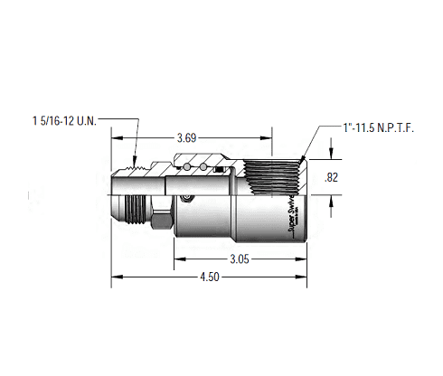 9SS16DBMJ16XFP100-Z-90V by Super Swivel | 25122-Z-90V | Super Duty Swivel | 1-5/16-12 Male 37° JIC x 1-11-1/2 Female Pipe NPTF | 90° Elbow | Zinc | Viton Seal