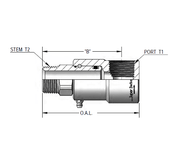 9SS2MP12.5XFP12.5-NI-AL (21091-NI-AL)  Super Swivel 90° 1/8-27 Male Pipe NPTF x 1/8-27 Female Pipe NPTF - 0.157" Through Hole - Electroless Nickel - AFLAS Seal