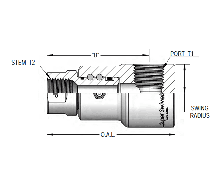 9SS8HPFP38XFP38-NI-90V by Super Swivel | 23270-NI-90V | High Pressure 3/8-18 Female Pipe NPTF x 3/8-18 Female NPTF | 0.437" Through Hole | 90° Elbow | Electroless Nickel | Viton Seal