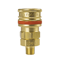 BLA-3303 ZSi-Foster Quick Disconnect A70 Series 1/4" Standard Socket - 3/8" MPT - Ball Lock, Brass