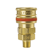 BLA-2903 ZSi-Foster Quick Disconnect A70 Series 1/4" Standard Socket - 1/4" MPT - Ball Lock, Brass