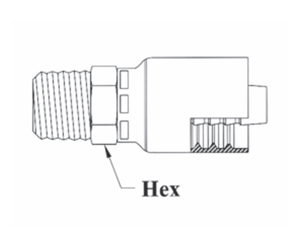 A01-10x8 Couplamatic A Series Coupling - NPTF - Male Solid - 5/8" Hose ID - 1/2-14 Thread