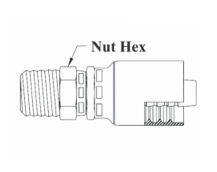 A04-6x8 Couplamatic A Series Coupling - NPTF - Male Swivel - 3/8" Hose ID - 1/2-14 Thread 