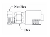 A05-6x6 Couplamatic A Series Coupling - NPSM - Female Swivel - 3/8" Hose ID - 3/8-18 Thread 