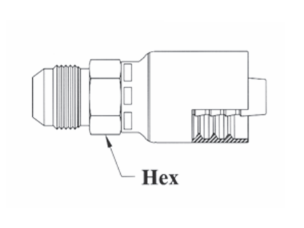 A08-8x8 Couplamatic A Series Coupling - JIC 37° - Male Solid - 1/2" Hose ID - 3/4x16 Thread 