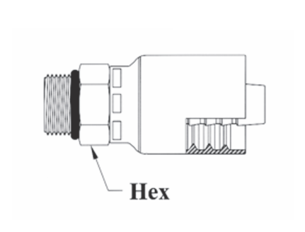 A11-4x6 Couplamatic A Series Coupling - ORB - Male Solid - 1/4" Hose ID - 9/16x18 Thread