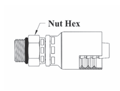 A12-6x8 Couplamatic A Series Coupling - ORB - Male Swivel - 3/8" Hose ID - 3/4x16 Thread