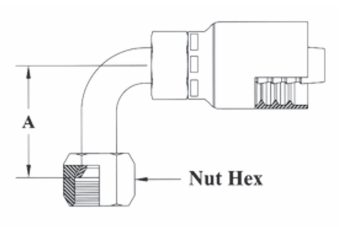 A23-6x6 Couplamatic A Series Coupling - SAE 45° Seat - 90° Female Swivel - 3/8" Hose ID - 5/8x18 Thread