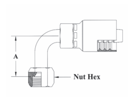 A26-16x16 Couplamatic A Series Coupling - JIC Seat - 90° Female Swivel - 1" Hose ID - 1-5/16x12 Thread